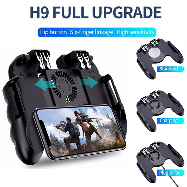 Treasure mercy wing H9 6 Finger PUBG Mobile Game Controller Gamepad Joystick Trigger Button  with Charging Phone Radiator for For 4.7-7" Cell Phone | Wish