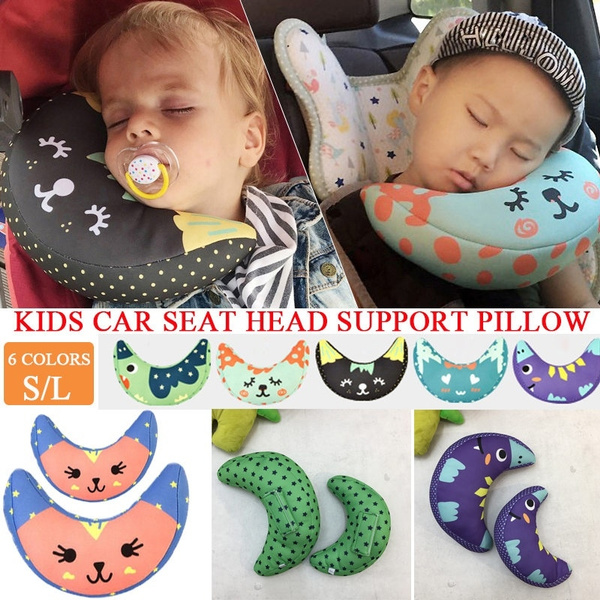 Green Frog StoHua Head Neck Support Travel Pillow for Baby Infant Toddler Kid Child & Seat Belt Shoulder Pads for Car Seat Stroller 