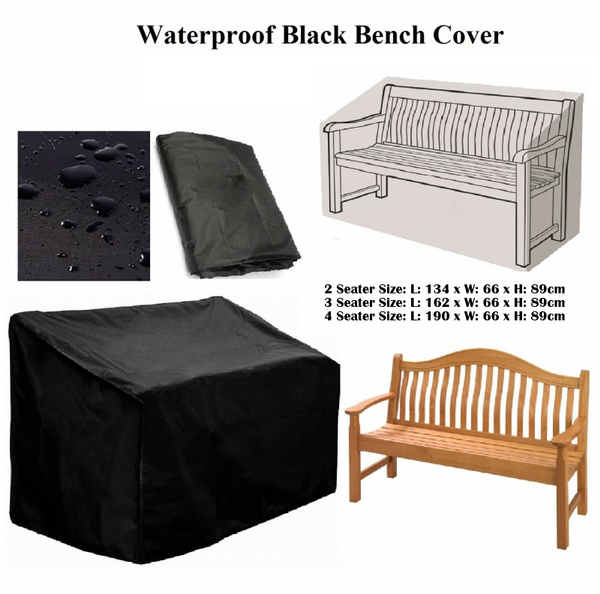 2/3/4 Seater Heavy Duty Waterproof Bench Seat Cover Garden Weatherproof Cover 