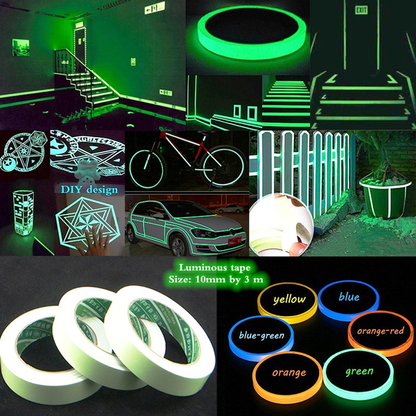 3M*10mm Luminous Tape The Decorations Dark Home Safety In Glow Self-adhesive 