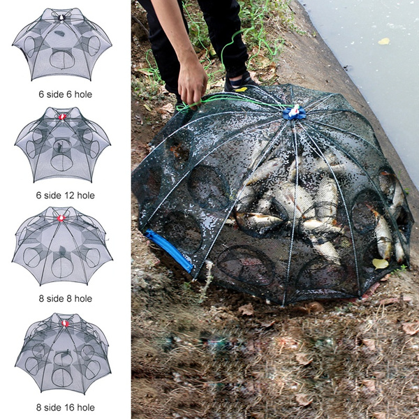 60X25cm Portable Foldable High Quality Fishing Trap Cast Net Crab Fish Minnow