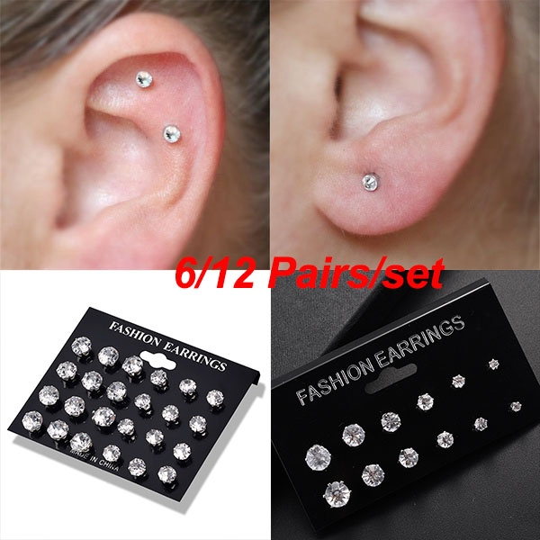 8 mm Black & Clear Crystal Magnetic Earring | In stock! | Fort Tempus |  Black crystals, Magnetic earrings, Earrings