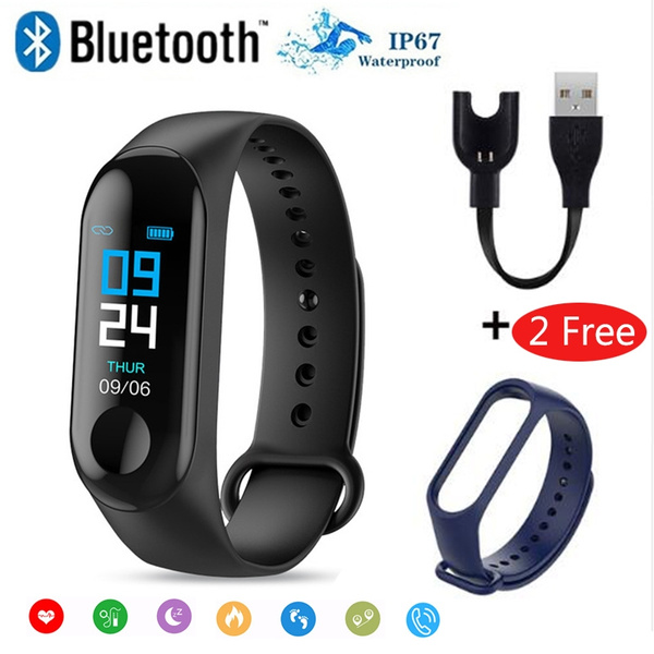 M3 Fitness Bracelet Men / Woman Pedometer Heart Rate Blood Pressure Monitor  Health Bracelet Smart Wristband PK Mi Band 3 - AliExpress