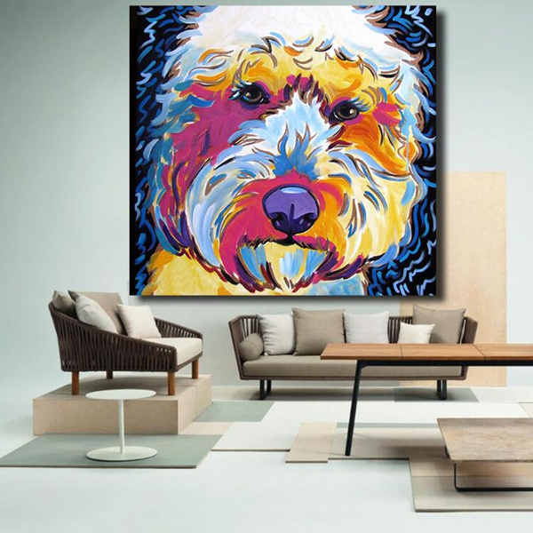 Animal Golden Doodle Dog Pop Art Portrait Diamond Art Painting By Number  Wall Painting Living Room Home Decor Children's Toys