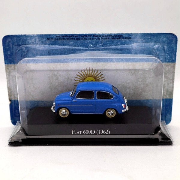 1:43 IXO Altaya Fiat 600D 1962 Blue Diecast Models Limited Edition Collection