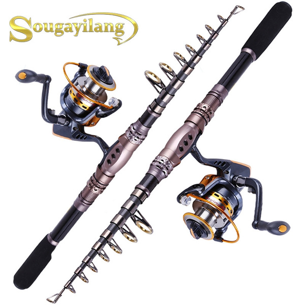Fishing Rod and Reel Combos Carbon Fiber Telescopic Fishing Rod with Reel  Combo Travel Saltwater Freshwater Bass Fishing