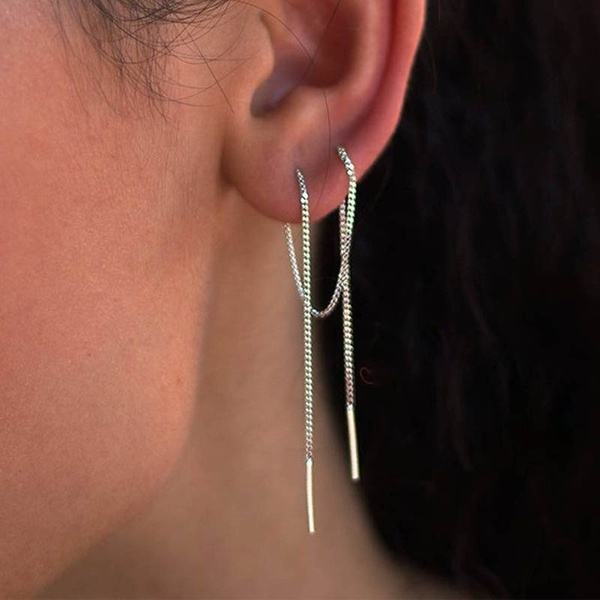 Line hot sale threader earrings