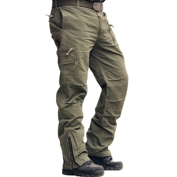 Mens Cargo Pants Khaki Military Men Trousers Cotton Tactical Pants Army  Pantalon