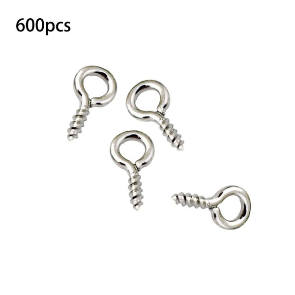 600 Mini Screw Eye Pin Peg Jewelry Small Screw Eye Pins, Eye pins
