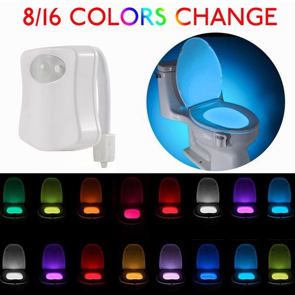 Uv Sterilizer Toliet Night Light 8 Colors Changing Motion Activated Led Light 