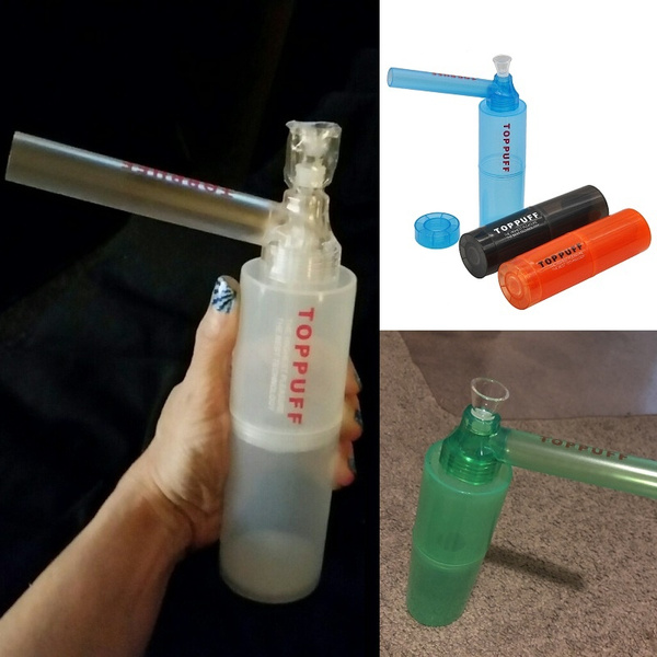 plastic 1pc Top puff water toppuff  shisha pipe travel glass stock gauze bong 