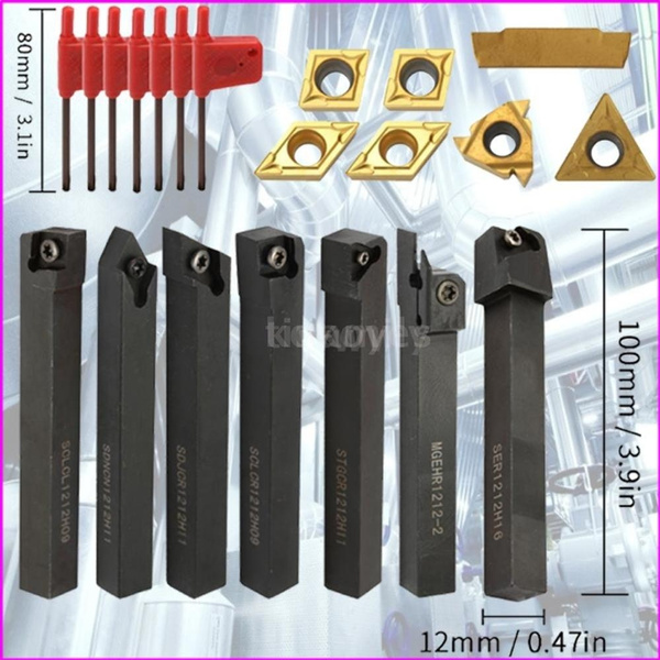 21PCS Multifunctional Solid Carbide Inserts Holder Boring Bar With ...