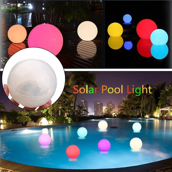6 Outdoor Solar Floating Ball Pond Pool Path Landscape Color LED Light 