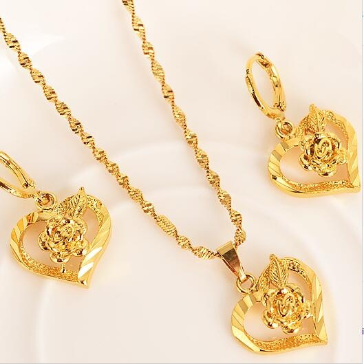 gold k locket set