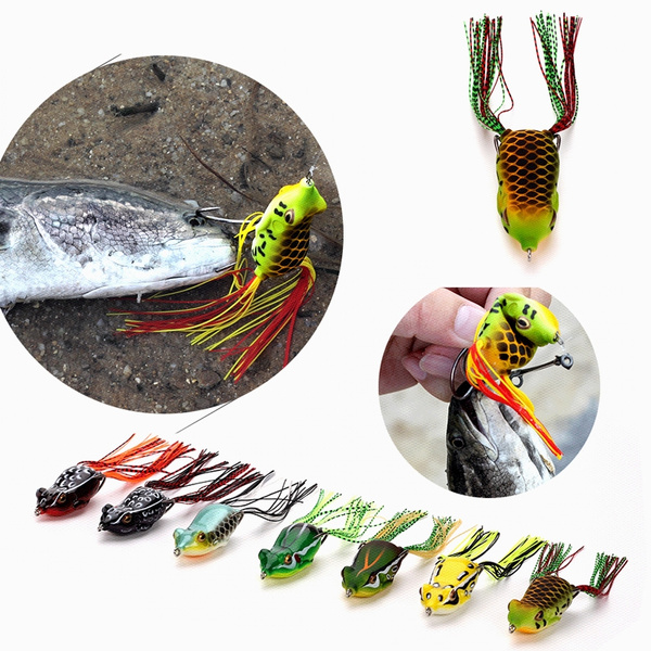 Banshee 15g Topwater Frog Lures 3D Frog Popper Frog Lures for Bass Fishing  Pike Fishing