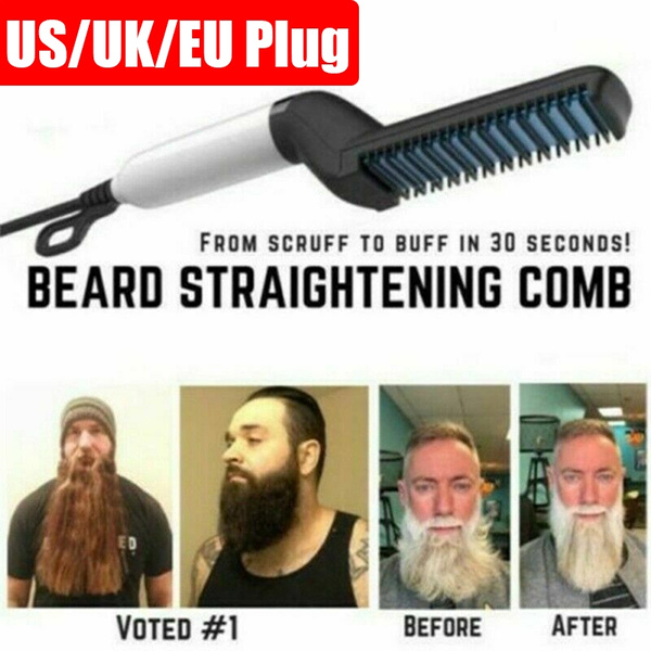 Men Hair Straightener Multifunctional Straightening Electric Brush Beard  Salon Hair Styling Tools | Wish