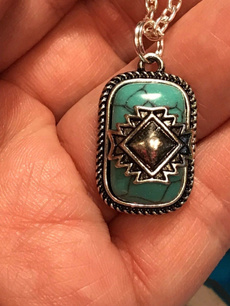 Antique, Sterling, Turquoise, turquoisependant