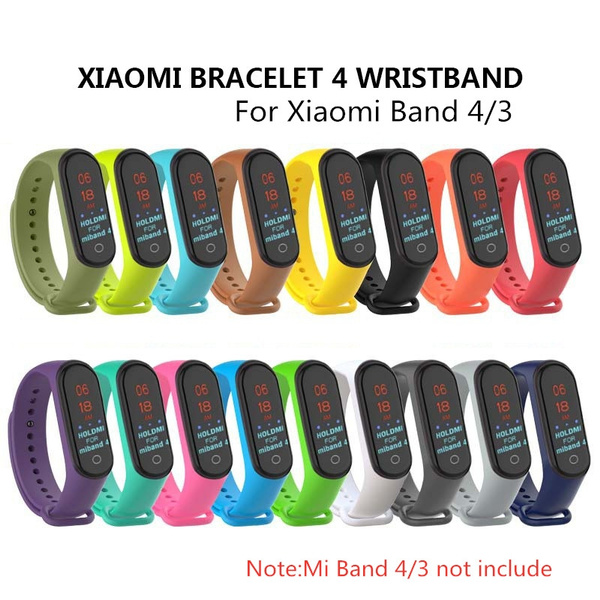 For XIAOMI MI Band 4 /MI Band 3 Silicon Bangle Wrist Strap WristBand Bracelet Sy 