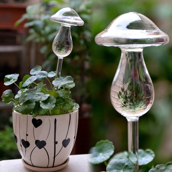 Blue Xiton 2PCS Clear Self Watering Globes Bird Shape Plant Waterer Transparent Watering Cans Durable Self Watering Devices Self Watering System for Plants 