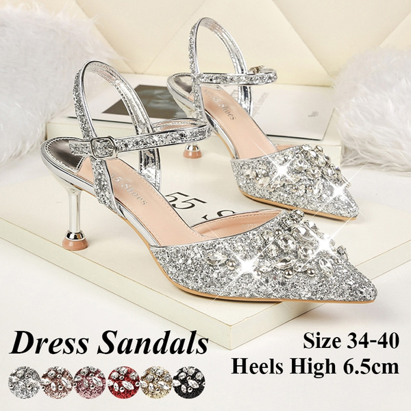 Diamond sandals for store wedding