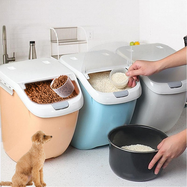 Multisize dog food barrel pet storage grain barrel sealed storage tank