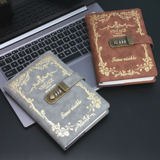 diarywithlock, vintagenotebookdiary, diarywithflowerdesign, School