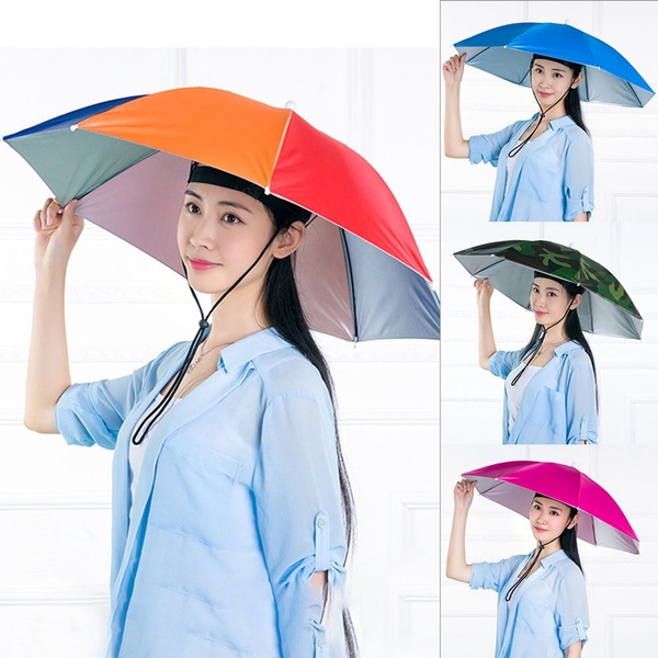 Portable Men Women Umbrella Hat Cap Sun Shade Camping Fishing Hiking  Handfree Umbrella Outdoor Umbrella