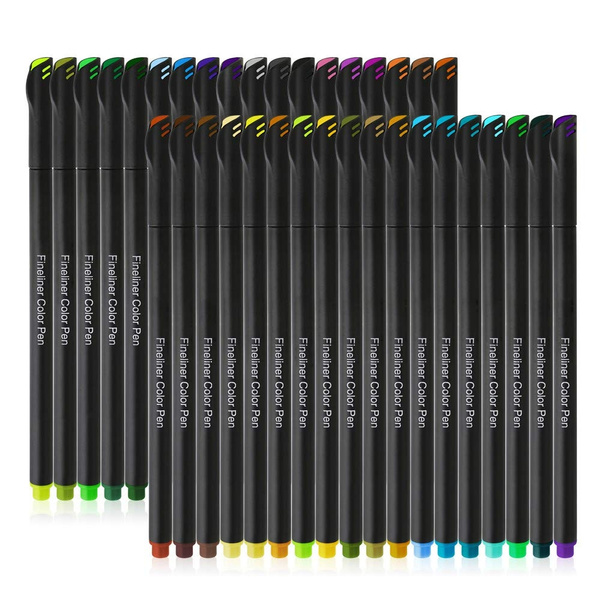 36 24 12 Colors Journal Planner Pens Colored Fine Point Markers Fine Tip  Drawing Pens Porous Fineliner Pen for Journaling Writing Note Taking  Calendar Agenda Coloring Art School Office Supplies