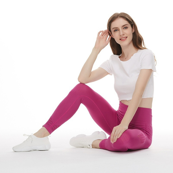 purple running pants