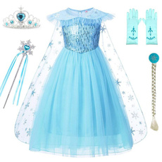 kids clothes, Princess, Frozen, Cosplay Costume