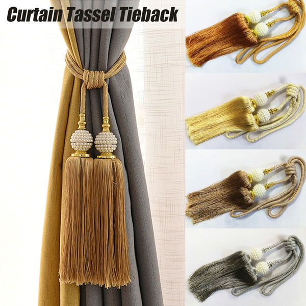 4colors Single Of Curtain Holdbacks, Curtain Tie Backs Tassels
