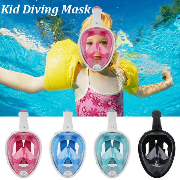 Adult/Kids Anti-Fog Full Face Swimming Scuba Goggles Snorkel Diving Masks 