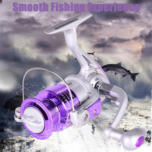 purple spinning reel