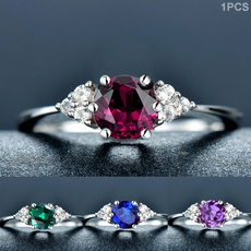 Sterling, zirconring, Silver Ring, Engagement Ring