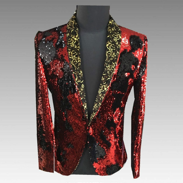 red glitter jacket