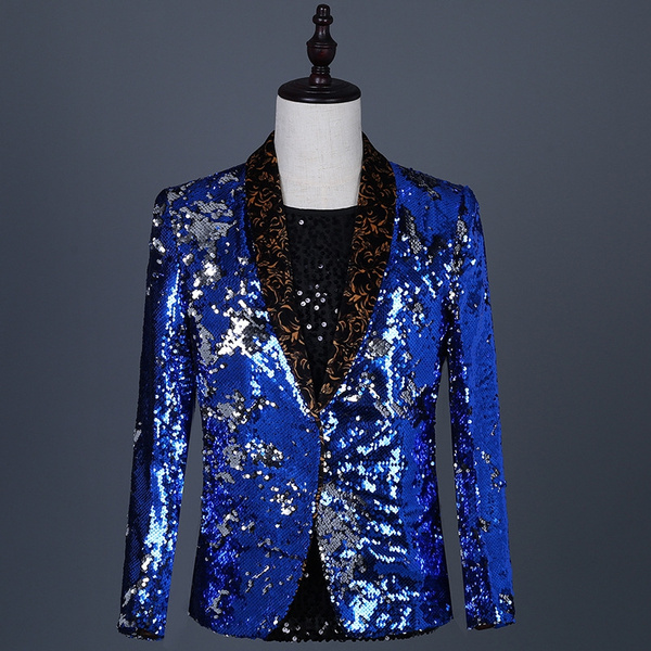 men's reversible sequin jacket
