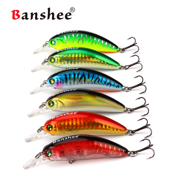 Banshee 65mm 9.3g Trout Perch Fishing Lure Floating Wobbler Artificial Bait  Shallow Diving Crank Minnow Crankbaits