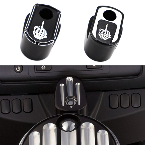 GUAIMI Ignition Switch Cover For Harley Touring Street Road Glide 2014-2017 Middle Finger Black 