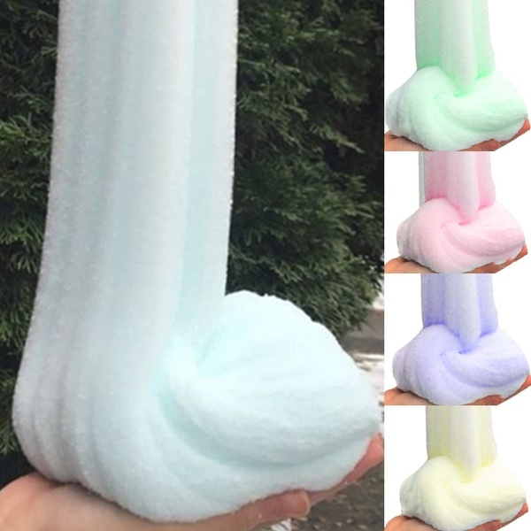 The New Product 100ml Cotton Candy Cloud Slime Solid Color Swirl Putty Scented Clay Toy Wish