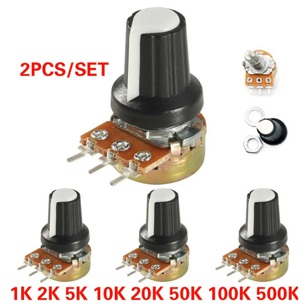 B1K B2K B5K B10K B20K B50K B100K B500K 3Pin 15mm Shaft Amplifier ...