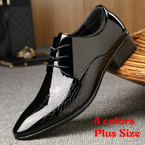 Boys England Fashion Leather Shoes Pointed Toe Formal Dress Shoes