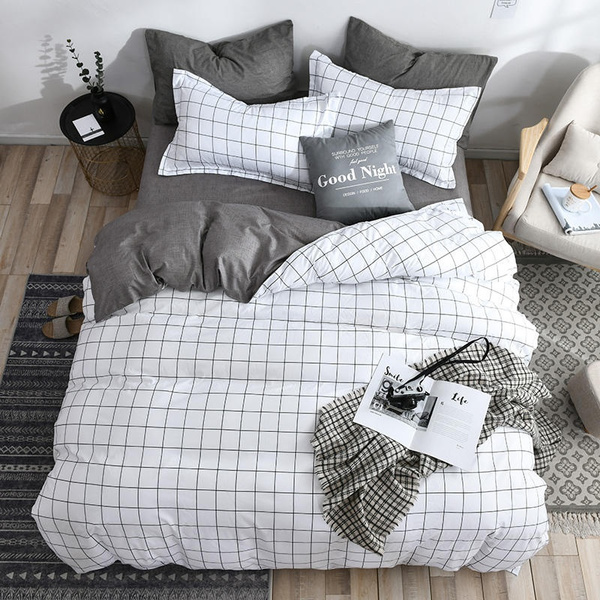 grid duvet cover single