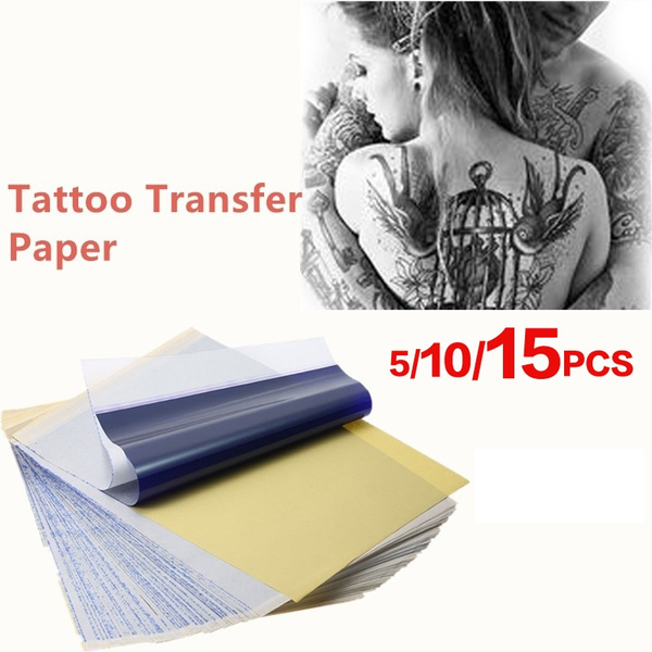 5/10/15Pcs Tattoo Carbon Thermal Stencil Tattoo Transfer Paper A4 4 Layer  Tracing Paper Professional Tattoo Supplies