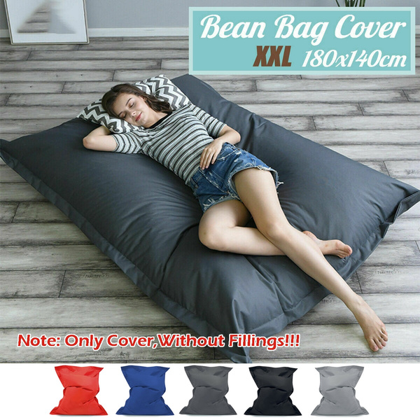 Amazon.com: Giant, Soft Fluffy Fur Bean Bag Chair Cover for Adults (Cover  ONLY, NO Filler) 7ft Black Big Bean Bag Bed Oversized Lazy Bean Bag Couch :  Home & Kitchen