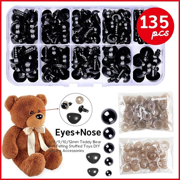 Nose Plastic Eyes Dolls, Felt Animals Safety Eyes