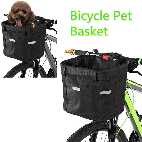 Bicycle Front Basket Removable Waterproof Bike Handlebar Basket Pet Carrier USA 