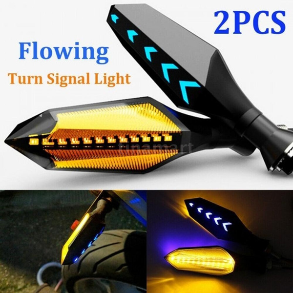 2pcs LED Motorbike Direction Lights Flowing Motorcycle Turn Signal