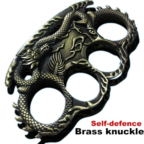 Brass Knuckle Dragon Ring Men Fashion Rings Outdoor Self Defence