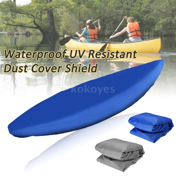 Universal Kayak Cover Canoe Boat Waterproof UV Resistant Dust w/Bottom Straps 