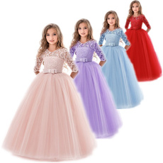 Summer, girlsbridesmaiddres, Flowers, ballgownpromdres